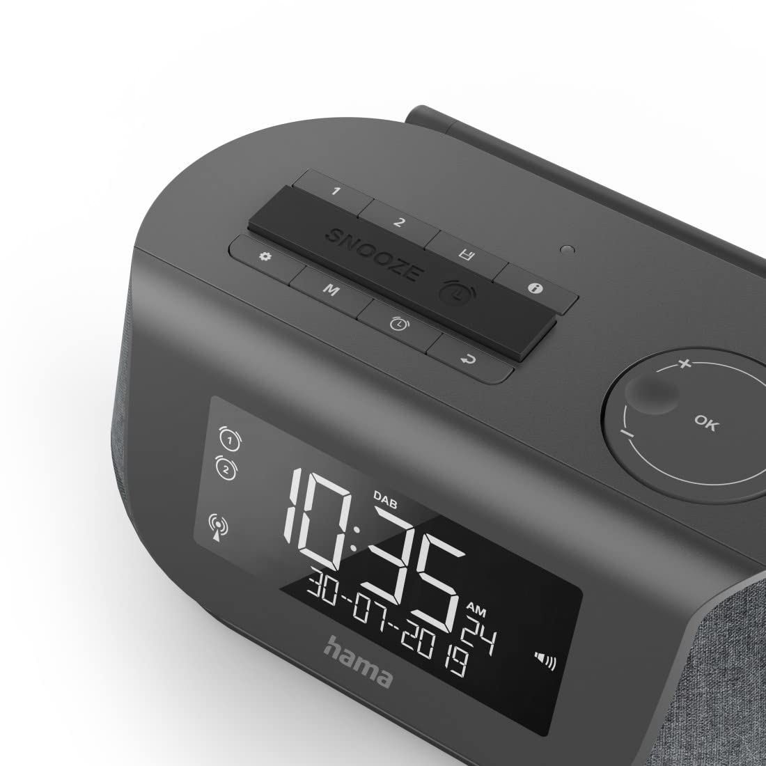 Hama | Radio Digital DR36SBT FM/Dab/Dab+/Bluetooth® (Función de Carga USB o Pilas, Múltiples Cadenas a Nivel Nacional) Negro
