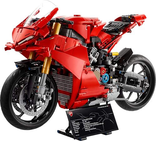 LEGO Technic Moto Ducati Panigale V4 S Maqueta para Construir para Adultos, Kit de Maquetas como Regalo para Pareja, Novios y Padres Fans de las Motos, Decoración Hogar y Oficina 42202