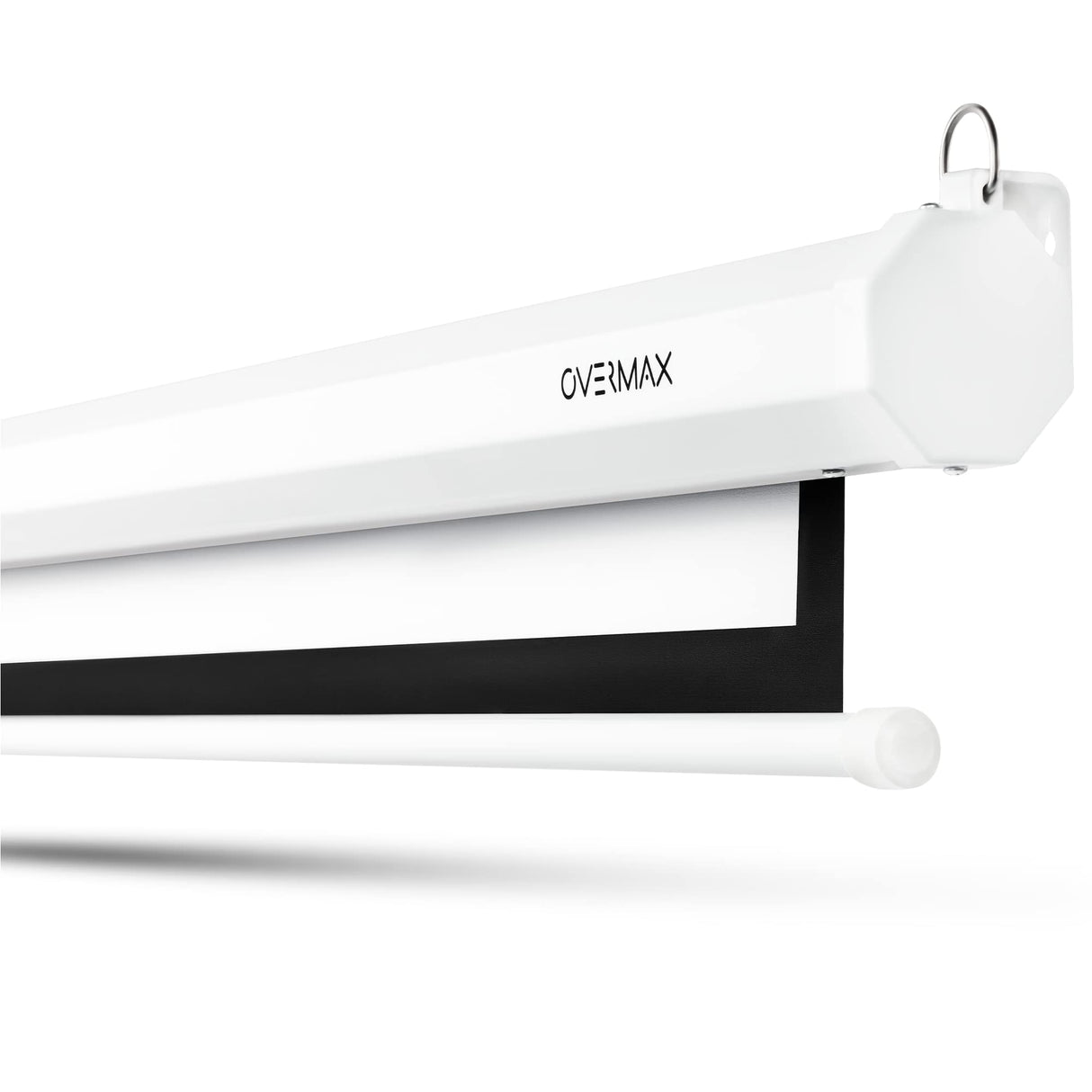 OVERMAX Screen Pantalla de proyección con trípode, Tres Patas, Ajuste de Altura de Pantalla y trípode, retracción automática de Pantalla con Resorte ((100'') 221 x 124 cm)