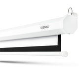 OVERMAX Screen Pantalla de proyección con trípode, Tres Patas, Ajuste de Altura de Pantalla y trípode, retracción automática de Pantalla con Resorte ((100'') 221 x 124 cm)