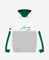 KIMOA - Sudadera Aston Martin F1 Fernando Alonso 2024 - Sudadera Capucha Hombre, Sudadera Invierno Hombre - Algodón BCI - Capucha Ajustable - XXL