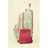 MILAN® Mochila con ruedas 6 cremalleras (25 l) serie especial Frutikis, verde y naranja