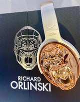 ORLINSKI Audífonos Bluetooth CAQKON1001-660-V2 2025, 40 mm, Rosa y Dorado, Batería 200 mAh, 6 Horas de Uso