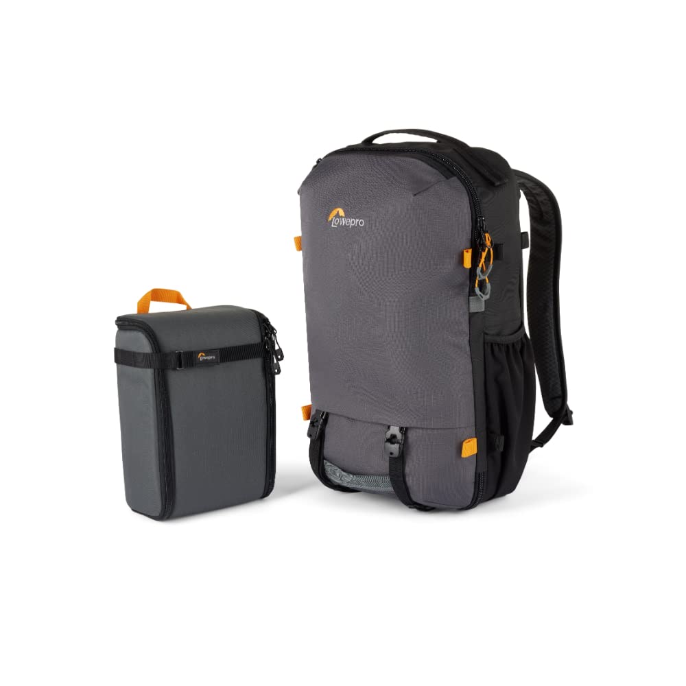 Lowepro Trekker Lite BP 250, Mochila para Cámara, con Inserto Extraíble, con Sistema de Correas para Accesorios, Negro, para Cámara Sin Espejo, Compatible con Sony Alpha 7, Gris