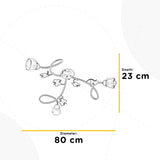 ONLI - Plafón de 3 luces de metal blanco con mariposas pintadas en rosa