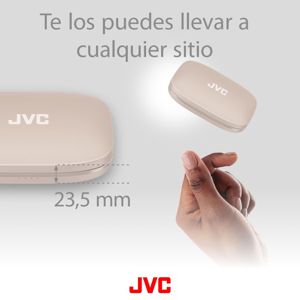 JVC Auriculares inalámbricos Deportivos 38h de Batería, Sonido, Oido Abierto, Resistentes al Agua IPX4, Doble Micro, Ideales para el Deporte, Cascos para Correr