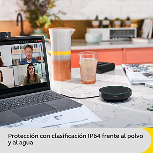 Jabra Speak2 40 Altavoz Portátil, 4 Micrófonos, Cancelación de Ruido, 50 mm de Alto Alcance, Audio de Banda Ancha y Conexiones USB-A y USB-C, Certificado para MS Teams, Gris Oscuro