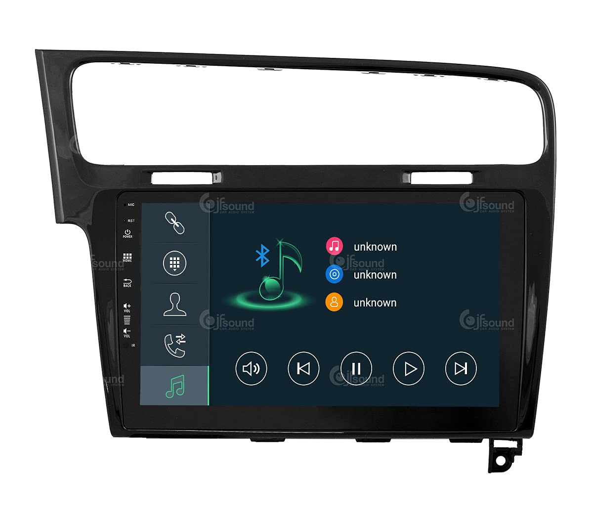 Autorradio de Ajuste Personalizado para Volkswagen Golf 7 Negro Android GPS Bluetooth WiFi Dab USB Pantalla táctil Full HD 10" procesador de 8 núcleos y comandos de Voz