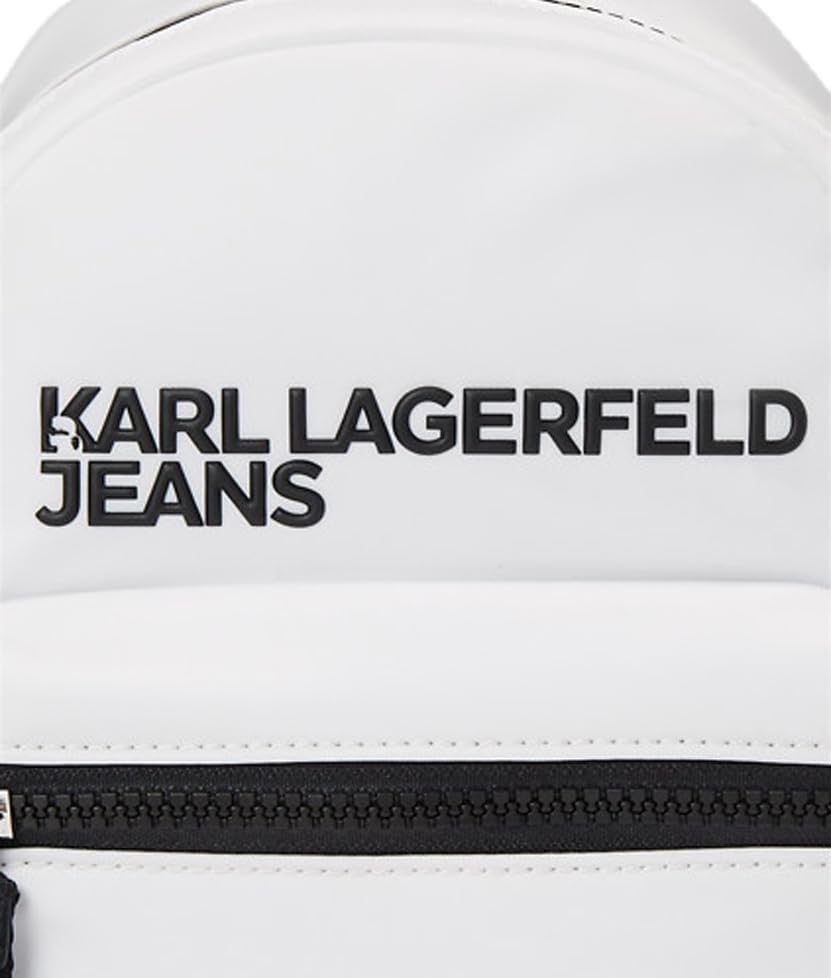 KARL LAGERFELD JEANS, Mujeres, Mochila Cruzada Mini De Nailon Esencial, Blanco, One size