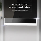 Cecotec Cajón Calientaplatos Integrable 60cm Bolero Hexa WD Edge. 470W Potencia Máxima, Temperatura Ajustable 30-80º, Control Mecánico, Alfombra Antideslizante Interior, Negro e INOX