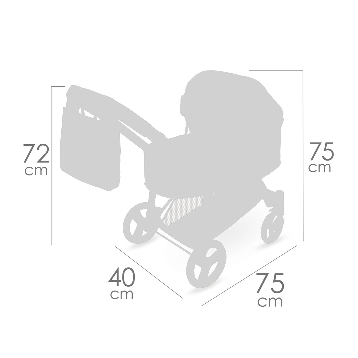 Carro de Muñecas Sophie 3x1 Plegable DeCuevas 81675