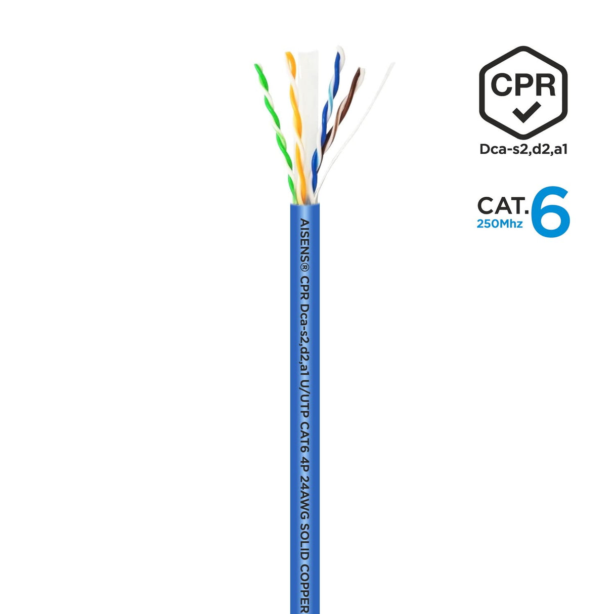 AISENS Cable de Red RJ45 LSZH CPR Dca CAT.6 UTP AWG24. Azul. 305 m