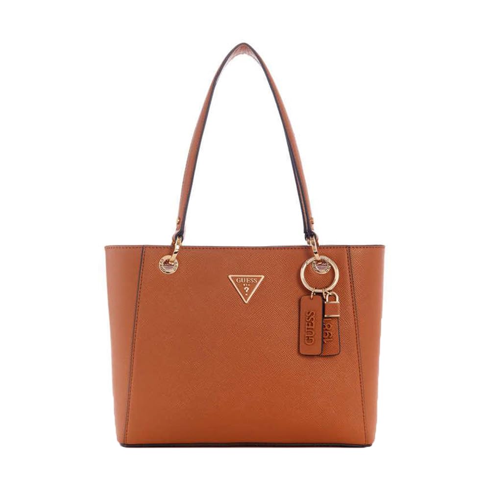 GUESS Noelle Small Noel Tote, Bolsa de Hombro para Mujer, marrón Claro, Talla única