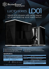 Silverstone SST-LD01B Lucid Serie Mini Tower Micro ATX - Caja para Ordenador (3 Paneles Laterales de Cristal Templado)