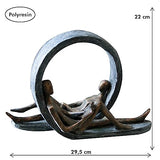 Casablanca modernes Design Escultura Resina Bronce Gris Altura 22 cm