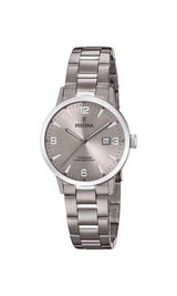 Festina Reloj Mujer F20436/2 Calendario Titanium Caja de Titanio Titanio Correa de Titanio Gris