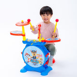 Lexibook, Paw Patrol, Set electrónico para niños, Juego de Juguete Musical, Sonido de batería Realista, Teclado de 8 Teclas, Enchufe MP3, Asiento Incluido, Azul/Rojo, K610PA