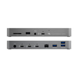 OWC Thunderbolt Dock con 11 Puertos, Pantallas 8k, 2X 4k @ 60Hz, 1x 4k @ 120Hz, Gigabit Ethernet, 3X TB4 (USB-C), 3X USB Gen 2 Tipo-A, 1x USB 2, Cable Incluido, Space Grey
