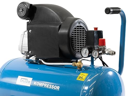 Güde Juego de compresor 301/10/50 12 piezas (lubricado con aceite, máx. 10 bar, caldera de 50 l, 1800 W, eff. Cantidad 175 l/min, regulador de presión, 2 manómetros, tapón de drenaje de agua,