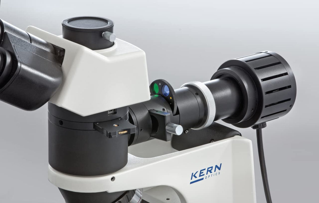 Microscopio metalurgico [Kern OKM-173] El metalurgico para los usuarios experimentados, Sistema óptico: Infinity, Tubo: Trinocular, iluminación: 6 V/30 W halógena (luz).