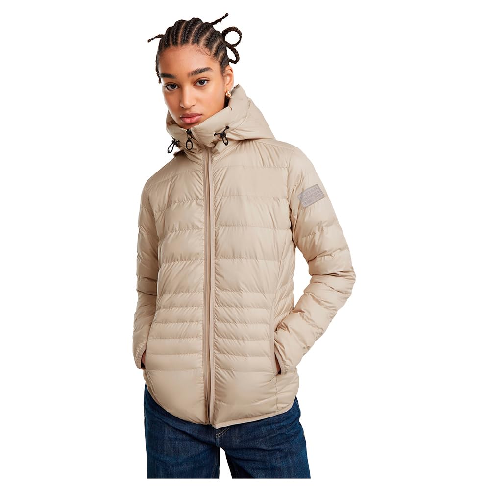 G-STAR Para Mujer Light Weight Hooded Padded Jacket, Beige (sandstorm D25191-B958-B736), XS