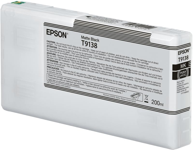 Epson Cartucho de Tinta Original T9138 Negro Mate