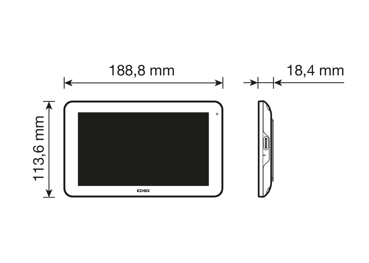 Vimar K42946 Kit de videoportero smart con 2 videoporteros Wi-Fi con pantalla táctil, placa audio/vídeo con lector RFID, alimentadores con clavijas intercambiables, distribuidor bus