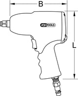 KS Tools 515.1095 Monster - Llave de impacto neumática de alto rendimiento (1/2", 1690 NM)