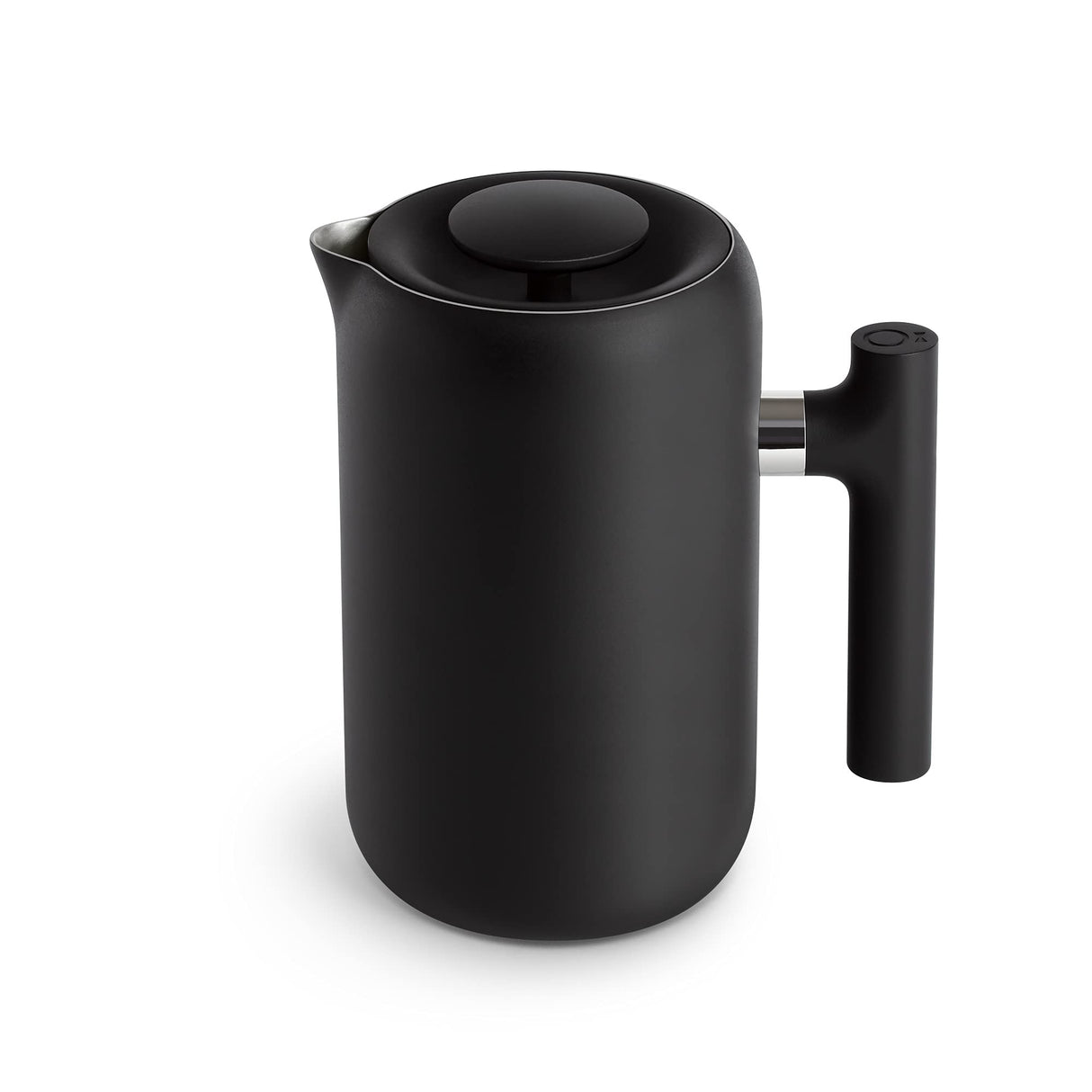 Fellow Cafetera aislada Clara con sistema de filtración mejorado - Prensa francesa portátil de acero inoxidable - Jarra de 24 oz - Negro mate