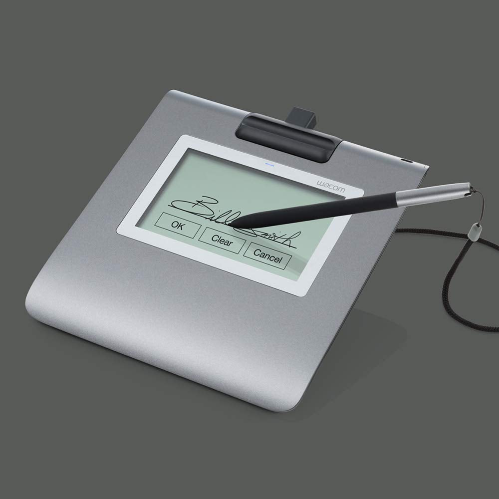 Wacom Signature Set con tableta STU-430 con pantalla LCD de 4.5” y sign pro PDF para Windows, capture firmas electrónicas manuscritas al instante con el lápiz inalámbrico y sin pila