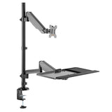 my wall Soporte para Teclado y Monitor – HL63L para reequipar el Escritorio con Altura Ajustable, Giro Lateral, inclinable, Vertical y Horizontal
