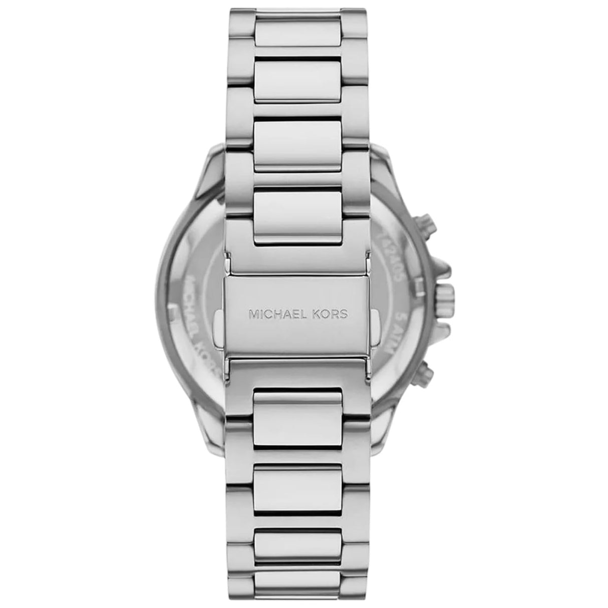Michael Kors Reloj Sage para Hombre, Movimiento cronógrafo de Cuarzo de 44 mm con Correa de Acero Inoxidable, 44 mm, Conjunto Tono Plata