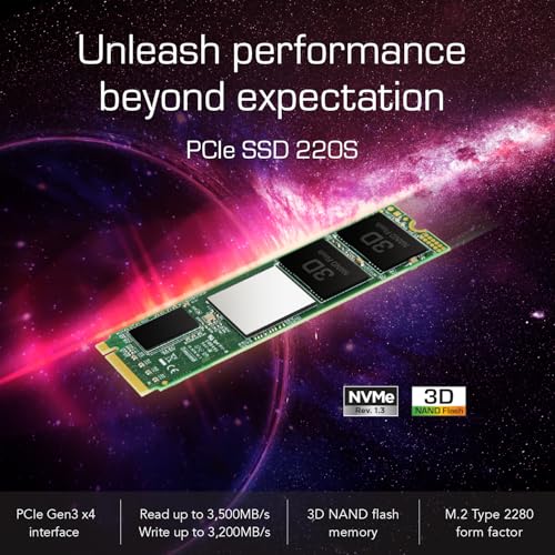 Transcend SSD Interno MTE220S NVMe PCIe Gen3 x4 M.2 2280 2TB 3D TLC NAND con DRAM Cache - TS2TMTE220S