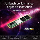 Transcend SSD Interno MTE220S NVMe PCIe Gen3 x4 M.2 2280 2TB 3D TLC NAND con DRAM Cache - TS2TMTE220S