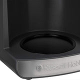 Russell Hobbs Cafetera de Goteo Grind & Brew - 10 Tazas, Jarra Térmica 1L, Molinillo para 250 g, 3 Niveles Molienda, Selector de Intensidad, Programable, Acero Inoxidable, Plata y Negro - 25620-56