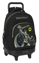 Safta BATMAN GAME OVER - Mochila Grande con Ruedas, Compacta, Extraíble, Ideal para Niños de Diferentes Edades, Cómoda y Versátil, Calidad y Resistencia, 33x22x45 cm