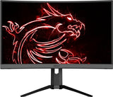 MSI Optix MAG272CQR Curved Gaming Monitor - 27 Inch, 16:9 WQHD (2560 x 1440), 2K, VA, 165Hz, 1ms, 1500R, FreeSync, HDR, RGB Mystic Light, DisplayPort, HDMI, Type-C, Anti-Flicker, Less Blue light
