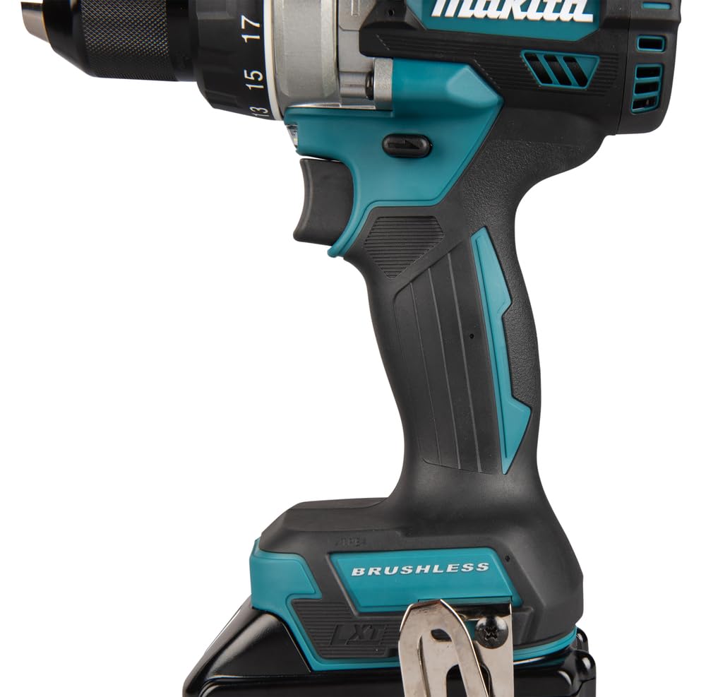Makita DHP492Z - Taladro combinado sin escobillas LXT de iones de litio de 18 V, baterías y cargador no incluidos, azul/negro