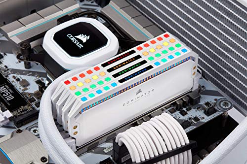 Corsair Dominator Platinum RGB 32 GB DDR4 3200MHz C16, AMD Optimizado LED RGB Memoria de Sobremesa Rendimiento de Alta, Respuesta Ajustados, 12 Direccionables CAPELLIX Leds RGB, 4 x 8 GB, Blanco