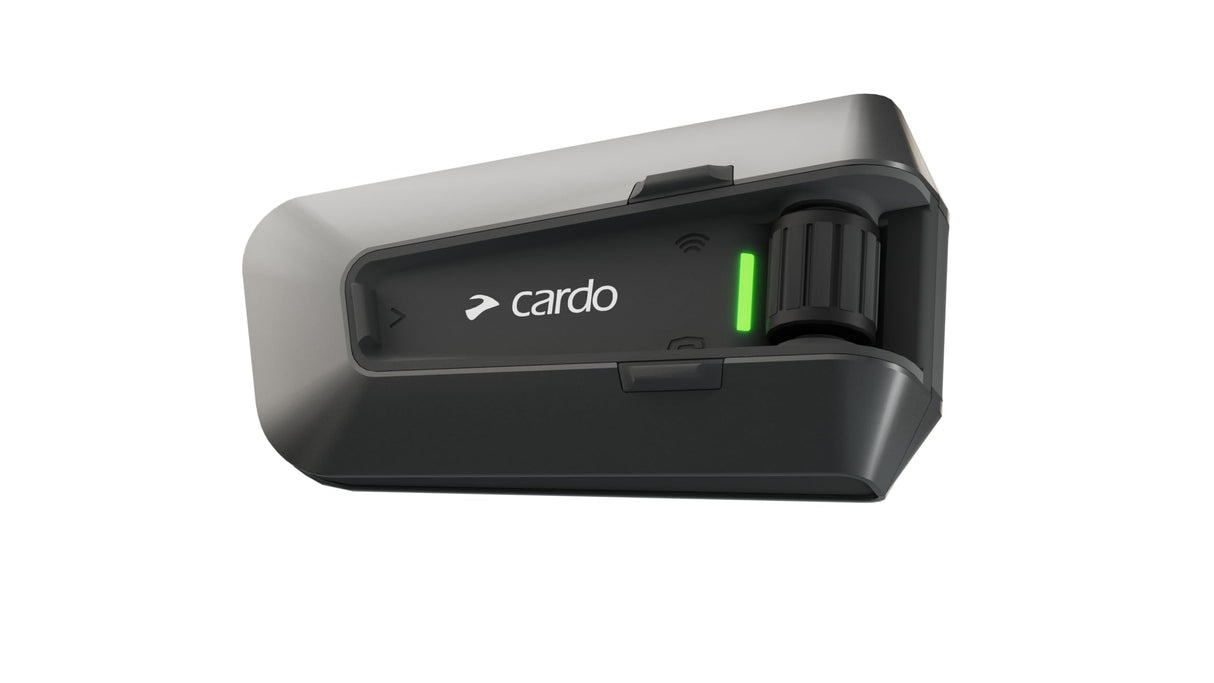 Cardo PACKTAK Edge Intercomunicador de Auriculares con Sistema de comunicación Bluetooth para Motocicleta - Paquete Doble, Negra