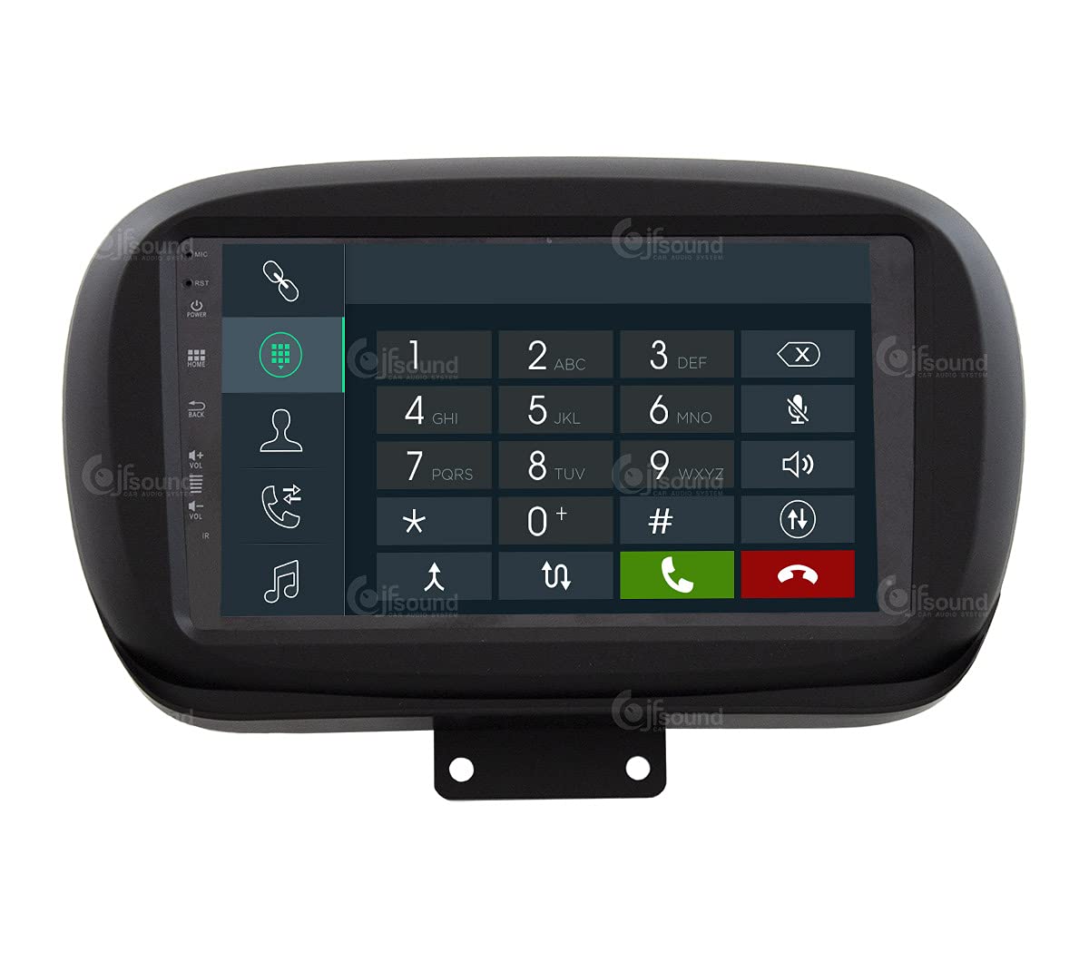 Jf Sound car audio system Autorradio de Ajuste Personalizado para Fiat 500X Android GPS Bluetooth WiFi Dab USB Pantalla táctil Full HD 9" procesador de 8 núcleos y comandos de Voz