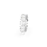 Swarovski Anillo Matrix Vittore, Talla pera, Blanco, Acabado en tono plateado
