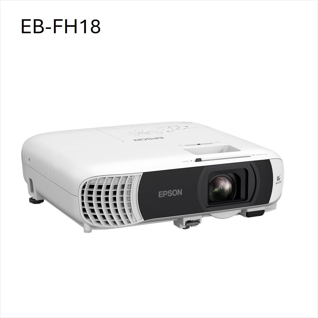 EB-FH18 es un proyector de lámpara Full HD asequible con 2 Puertos HDMI, WiFi con compatibilidad con Apple AirPlay 2, Gran Pantalla de proyección de hasta 304 Pulgadas y 4.100 lúmenes
