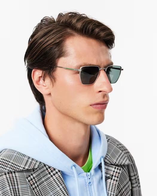 Lacoste Gafas de Sol L260S 038 MATTE LIGHT GUNMETAL 52/21/145 Hombre