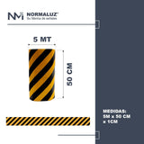 Normaluz - Protector de Columnas y Paredes para Garaje | Manta Bobina Autoadhesiva Flexible y Resistente | Protege Puertas y Vehículos con Instalación Fácil 5MT x 50 CM x 1CM