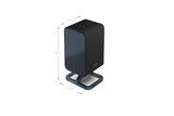 Sharp HT-SPR52021(BK) Pareja de Altavoces Traseros inalámbricos 1.0.1 para conectar a tu Barra de Sonido Q para Experiencia Mejorada, Sonido Envolvente, Dolby Atmos y DTS:X, P. MAX 200W, Negro