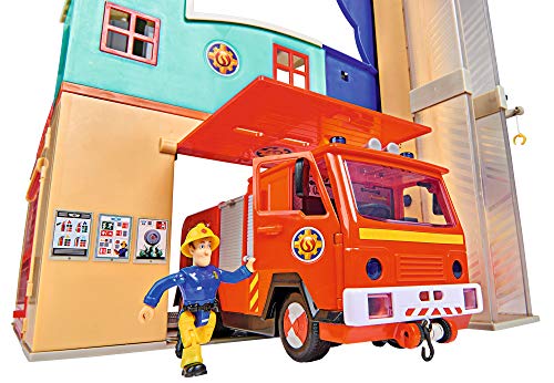 Simba Sam Mega 109251059 - Camión de Bomberos XXL con Figura de Sam, con luz, Sonido y Radio, para niños a Partir de 3 años, Exclusivo en Amazon