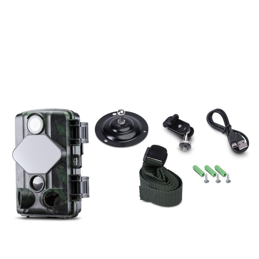 Midland - Cámara trampa Wi-Fi Wild Guardian, videocámara 4K Ultra HD, visión nocturna 46 LED infrarrojos y cámara de 24 MP, sensor de movimiento 20 m, control remoto vía aplicación, caza y seguimiento
