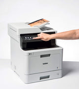 Brother DCP-L8410CDW -Impresora multifunción láser Color Profesional 3 en 1 (impresión, Copia y escaneado, Alta Velocidad, WiFi, impresión a Doble Cara, LCD), Blanco