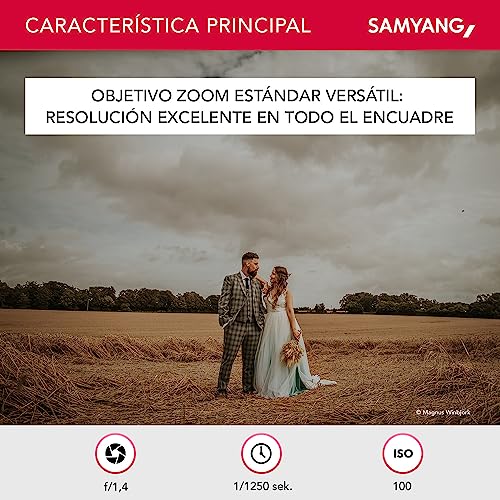Samyang AF 24-70 mm F2,8 FE para Sony E – para cámaras Sony E Mount Sony Alpha A7 A9 A1 A7C A6000 Serie, Negro